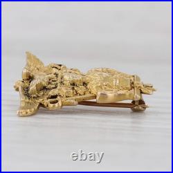 USNA 1925 Naval Academy Pin 14k Gold Figural Eagle Signet Antique Military