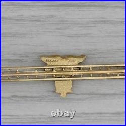 USNA Navy Military Bar Pin 14k Yellow Gold Vintage 1929 Eagle Signet