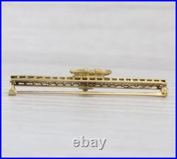 USNA Navy Military Bar Pin 14k Yellow Gold Vintage 1929 Eagle Signet