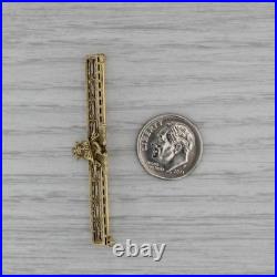 USNA Navy Military Bar Pin 14k Yellow Gold Vintage 1929 Eagle Signet
