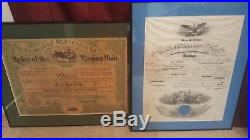 USS Arizona WWII Era Navy Certificates Ship Vintage Scarce 1936 US Military Rare