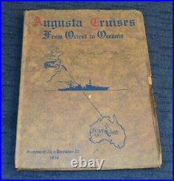 USS Augusta (CA-31) 1934 Orient to Oceania Cruise Book Chester Nimitz Captain