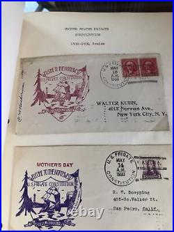 USS Constitution Ship Navy Military Boat Postcard Collection 1931-34 Scrapbook