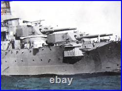 USS FLORIDA BB-30 W. F. Henry Vallejo California Color Tinted Photograph