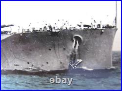 USS FLORIDA BB-30 W. F. Henry Vallejo California Color Tinted Photograph