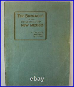 USS New Mexico (BB-40) 1938 20th Anniversary Cruise Book The Binnacle