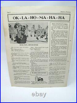 USS OKLAHOMA BB-37 March 1938 POWWOW Ship Published Newsletter Tottem I Original