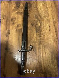 Unidentified Bayonet Czech VZ24 With Scabbard 4265 M 2200T Z With Circle