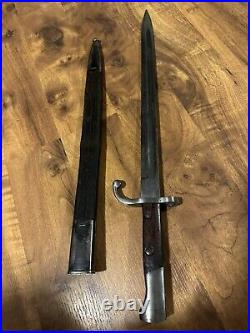 Unidentified Bayonet Czech VZ24 With Scabbard 4265 M 2200T Z With Circle