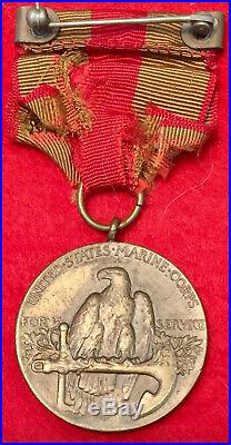 United States Marine Corps Expeditionary Medal M. No. 14 USMC split wrap brooch