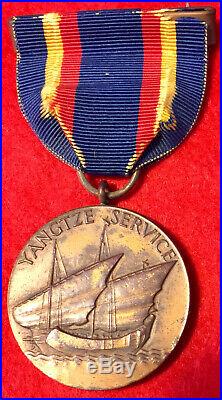 United States Marine Corps Yangtze Service Medal M. No. 398 USMC wrap brooch
