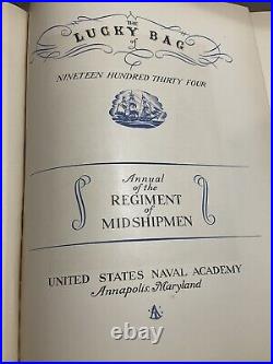 United States Naval Academy School Lucky Bag Book Year Log 1934