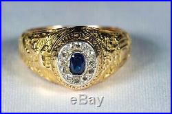 United States Naval Academy Sweetheart Class Ring 1921 Sapphire & Diamond Lady's