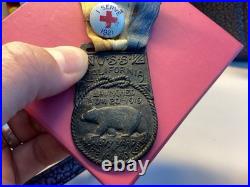 United States Navy 1919 Mare Island USS California Battleship Launch Medal Fob