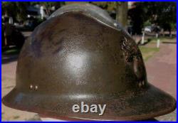 Uruguayan Guardia Metropolitana Adrian Steel French Model M 26 Helmet 1936 Rare