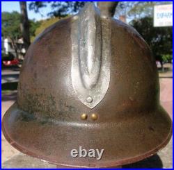 Uruguayan Guardia Metropolitana Adrian Steel French Model M 26 Helmet 1936 Rare