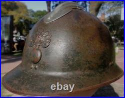 Uruguayan Guardia Metropolitana Adrian Steel French Model M 26 Helmet 1936 Rare