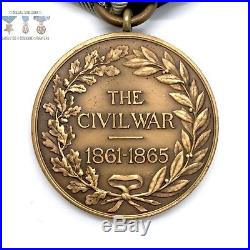 Us Army CIVIL War Campaign Medal Wrap Brooch George W. Studley Type