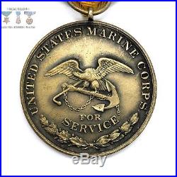 Us Marine Corps Spanish Campaign Medal Split Wrap Brooch 1920s Bb&b Contract