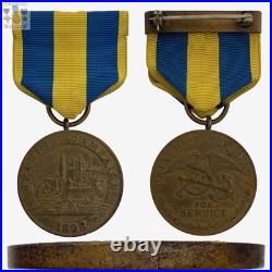 Us Navy 1898 Spanish Campaign Medal Wrap Brooch George Studley Davison Contract