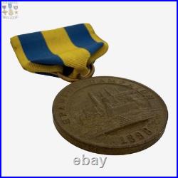Us Navy 1898 Spanish Campaign Medal Wrap Brooch George Studley Davison Contract Us Navy 1898 Spanish Campaign Medal Wrap Brooch George Studley Davison Contract