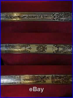 Us Pre Ww2 M1902 High Grade Presentation Sword & Scabbard Both Named Engraved