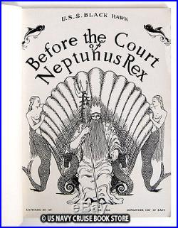 Uss Black Hawk Ad-9 1936 Far East Neptunus Rex Cruise Book