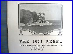 Uss Tennessee Bb-43 1925 First Cruise Book Rebel Battleship Names Prohibition