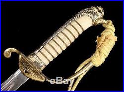Very Nice War Time Japanese Dress Naval Officer Sword With Portepee