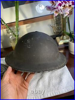 VINTAGE MILITARY Metal Helmet WWII 1943 T54 Rare