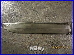 VINTAGE Rare REMINGTON UMC RH 38 12 3/8 OA fixed blade knife in leather sheath