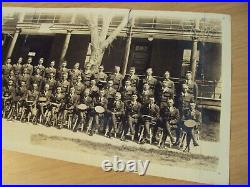 VTG 1920's POST WWI Panoramic GROUP Photo4th CALVARY Regiment/TROOP BJC