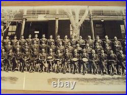 VTG 1920's POST WWI Panoramic GROUP Photo4th CALVARY Regiment/TROOP BJC
