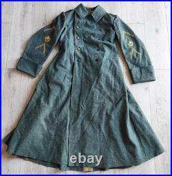 VTG Swiss Army Overcoat Wool Military 1922, size M, original, used, Switzerland