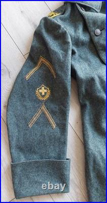 VTG Swiss Army Overcoat Wool Military 1922, size M, original, used, Switzerland VTG Swiss Army Overcoat Wool Military 1922, size M, original, used, Switzerland