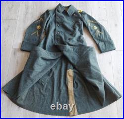 VTG Swiss Army Overcoat Wool Military 1922, size M, original, used, Switzerland