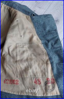 VTG Swiss Army Overcoat Wool Military 1922, size M, original, used, Switzerland