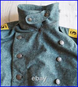 VTG Swiss Army Overcoat Wool Military 1922, size M, original, used, Switzerland