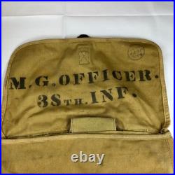 VTG WWI US Army 38th Infantry Machine Gun Officer Canvas Map Dispatch Bag