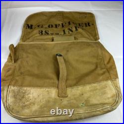 VTG WWI US Army 38th Infantry Machine Gun Officer Canvas Map Dispatch Bag
