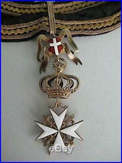 Vatican Order Of Malta Grand Cordon Grade. Silver/gilt. Marked. Rare