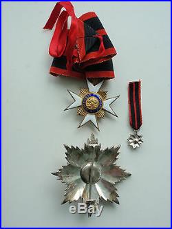 Vatican Order Of Slyvester Grand Officer Set Silver. Hallmarked. Cased