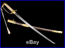 Very Nice Japanese Naval Officer D-guard Sword Pattern 1883 With Knot