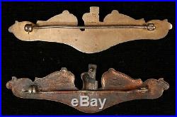 Very rare 1930's pre WWII USN Submarine Officers dolphins badge MYRGOLD
