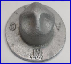 Vintage 1920s Texas A&M Corps Cadet Campaign Hat Aluminum Paperweight Vintage 1920s Texas A&M Corps Cadet Campaign Hat Aluminum Paperweight