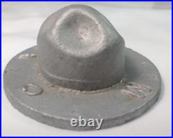 Vintage 1920s Texas A&M Corps Cadet Campaign Hat Aluminum Paperweight