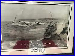Vintage 1923 US Navy Hondo Point Disaster Panoramic Photograph Wreck Destroyers