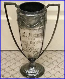Vintage 1924 Fort Sill US Army Officers Horse Show Trophy Donated by Sunbeam ZET