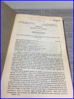 Vintage 1926 training regulations cavalry, infantry, animals Army War Department