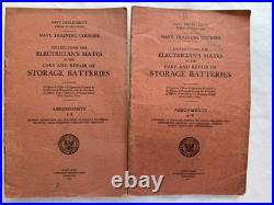 Vintage 1927 US Navy Electrician's Mate Battery Manuals Set Complete 15 Parts